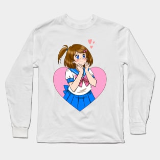 Just A Girl with Hearts Long Sleeve T-Shirt